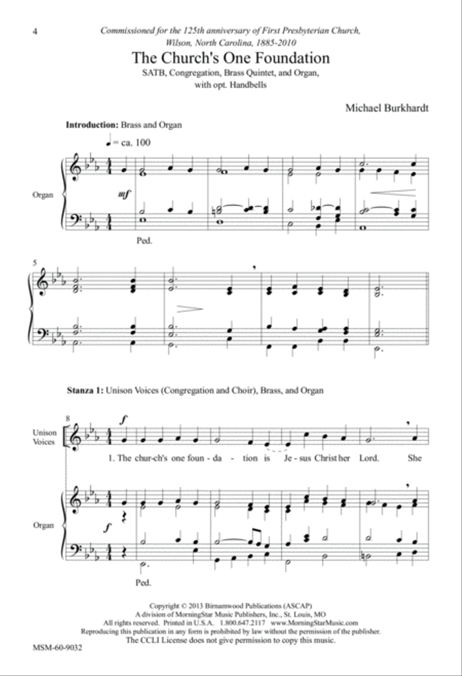 The Church's One Foundation 4-Part scores gallery preview page 3