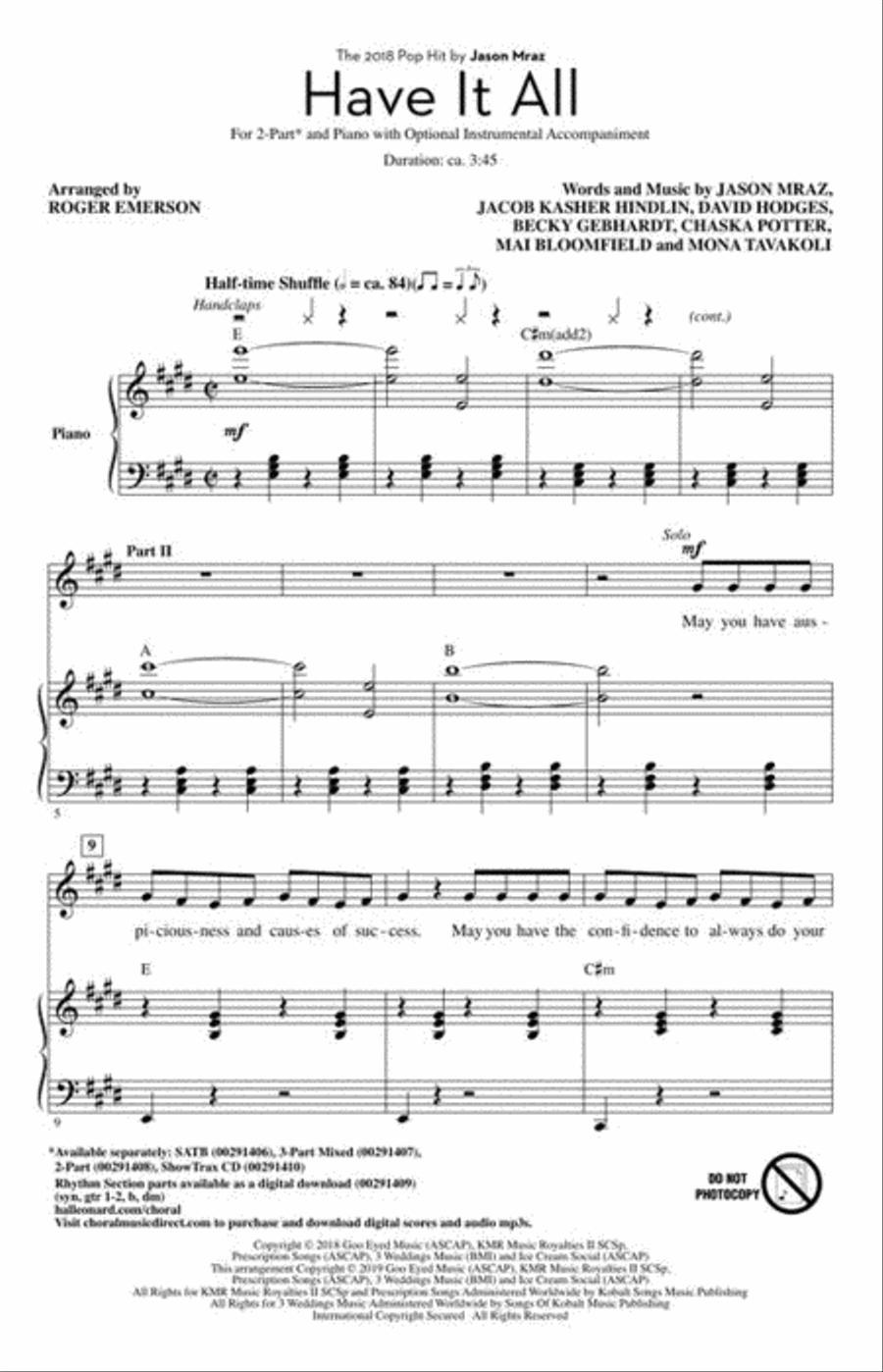 Have It All 2-Part scores gallery preview page 3