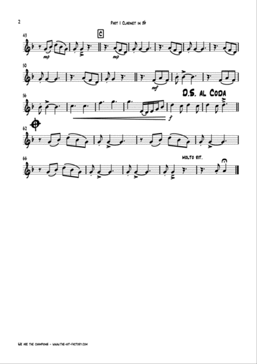 We Are The Champions Woodwind Quartet scores gallery preview page 6