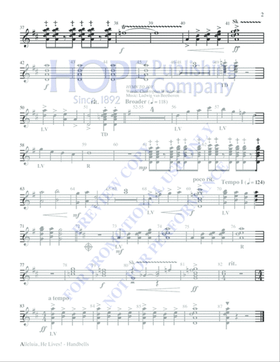 Alleluia, He Lives! Choir scores gallery preview page 19