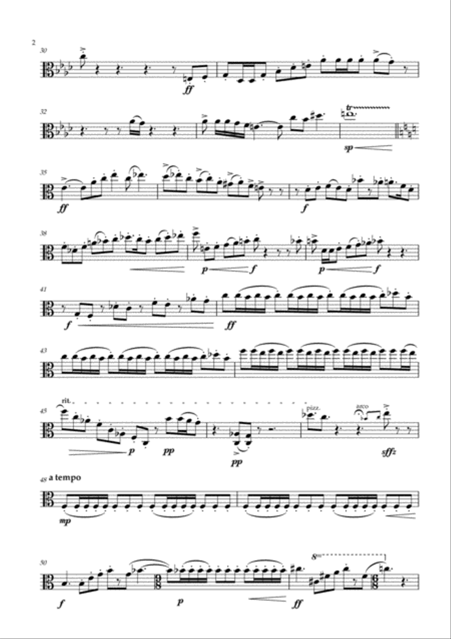 Duel: for Viola and Cello - Viola Viola Solo scores gallery preview page 2