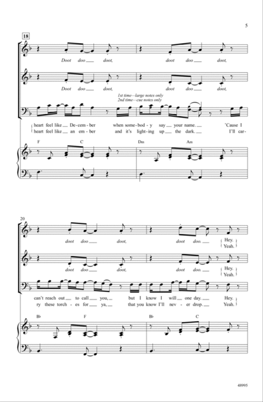 Memories Choir scores gallery preview page 4