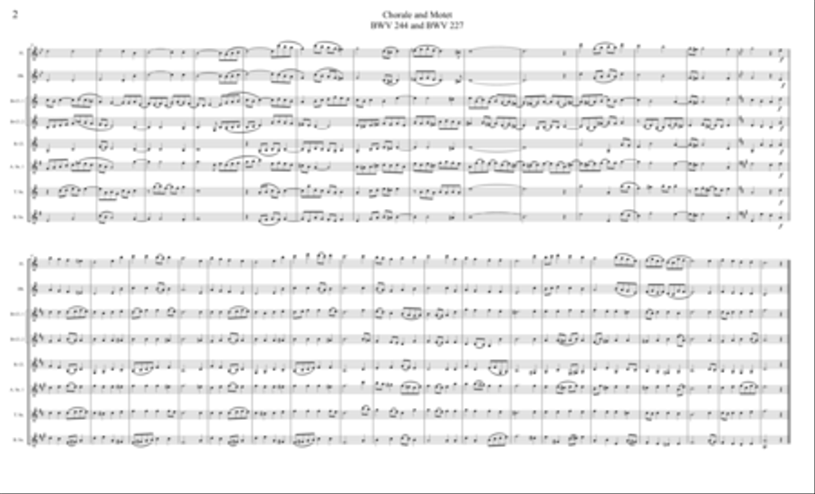 Chorale and Motet BWV 244 and BWV 227 Woodwind Ensemble scores gallery preview page 2