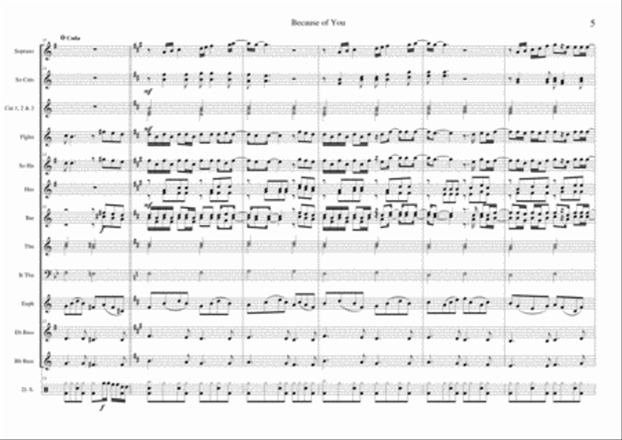 Because Of You Because Of You Small Ensemble scores gallery preview page 5
