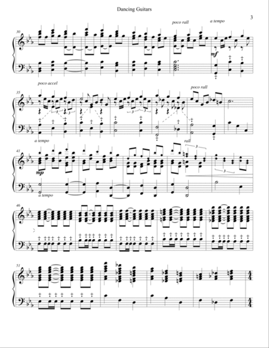 Dancing Guitars-for 5-octave handbells and optional chimes - Score Only Full Orchestra scores gallery preview page 3