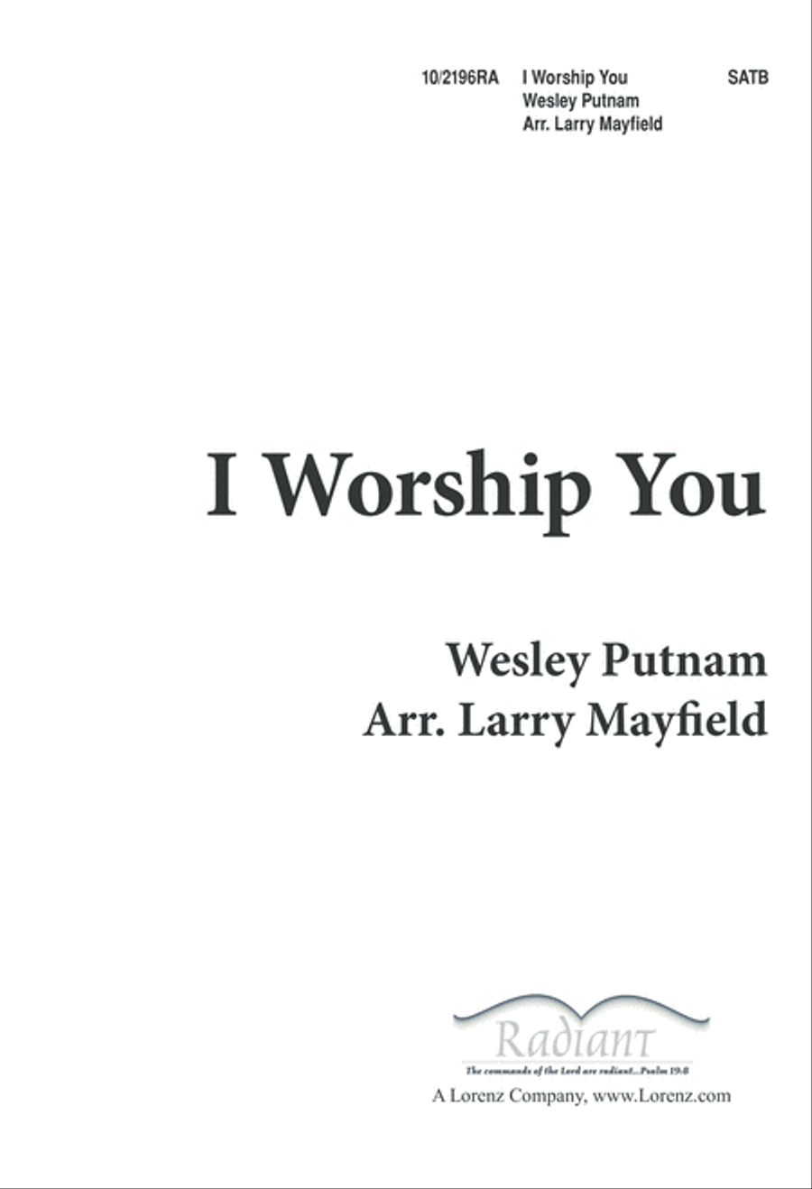 I Worship You 4-Part scores gallery preview page 1