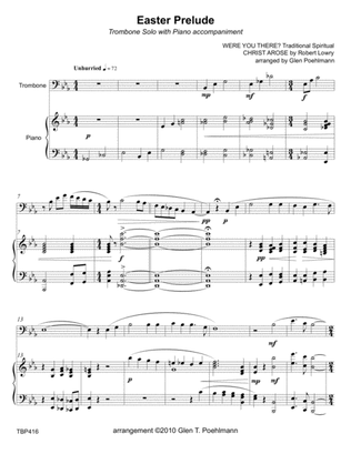 EASTER PRELUDE medley - TROMBONE SOLO with Piano Accompaniment