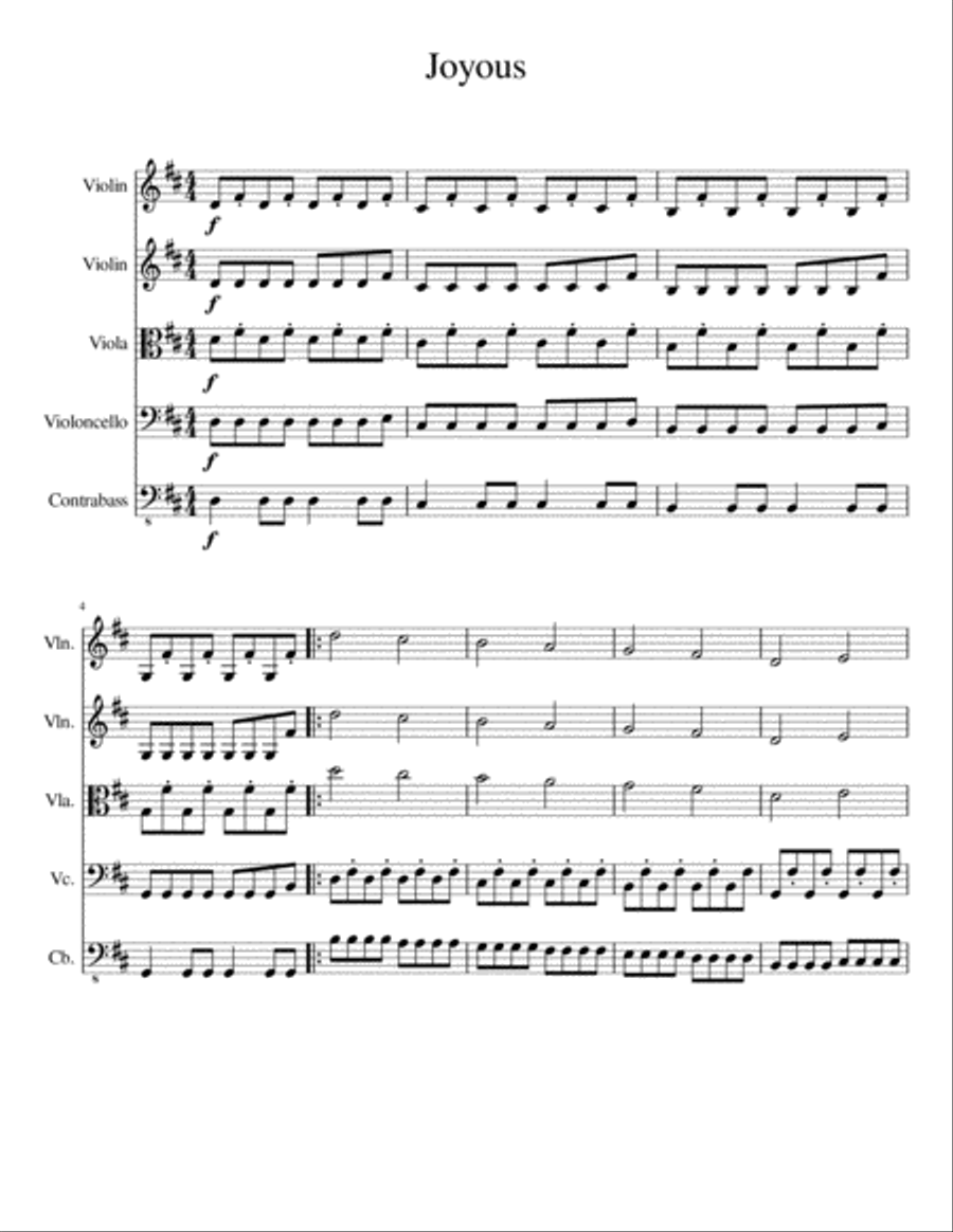 Joyous Joyous String Orchestra scores gallery preview page 1