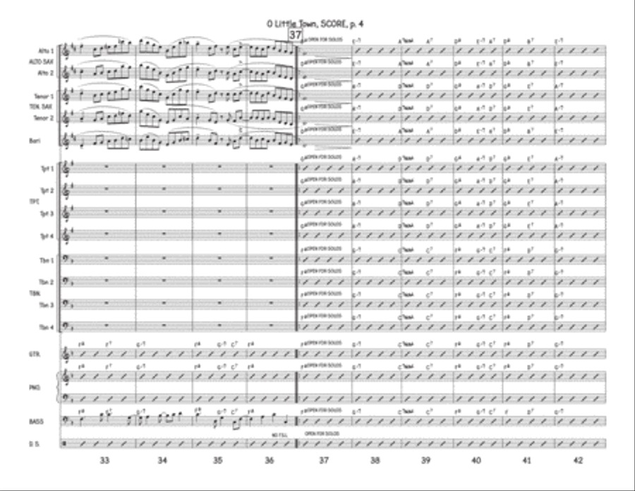 O Little Town O Little Town Jazz Ensemble scores gallery preview page 5