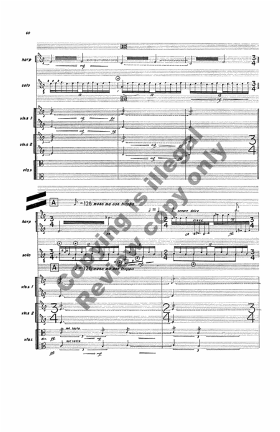 Zingari, Concerto for Guitar and Orchestra Orchestra scores gallery preview page 19
