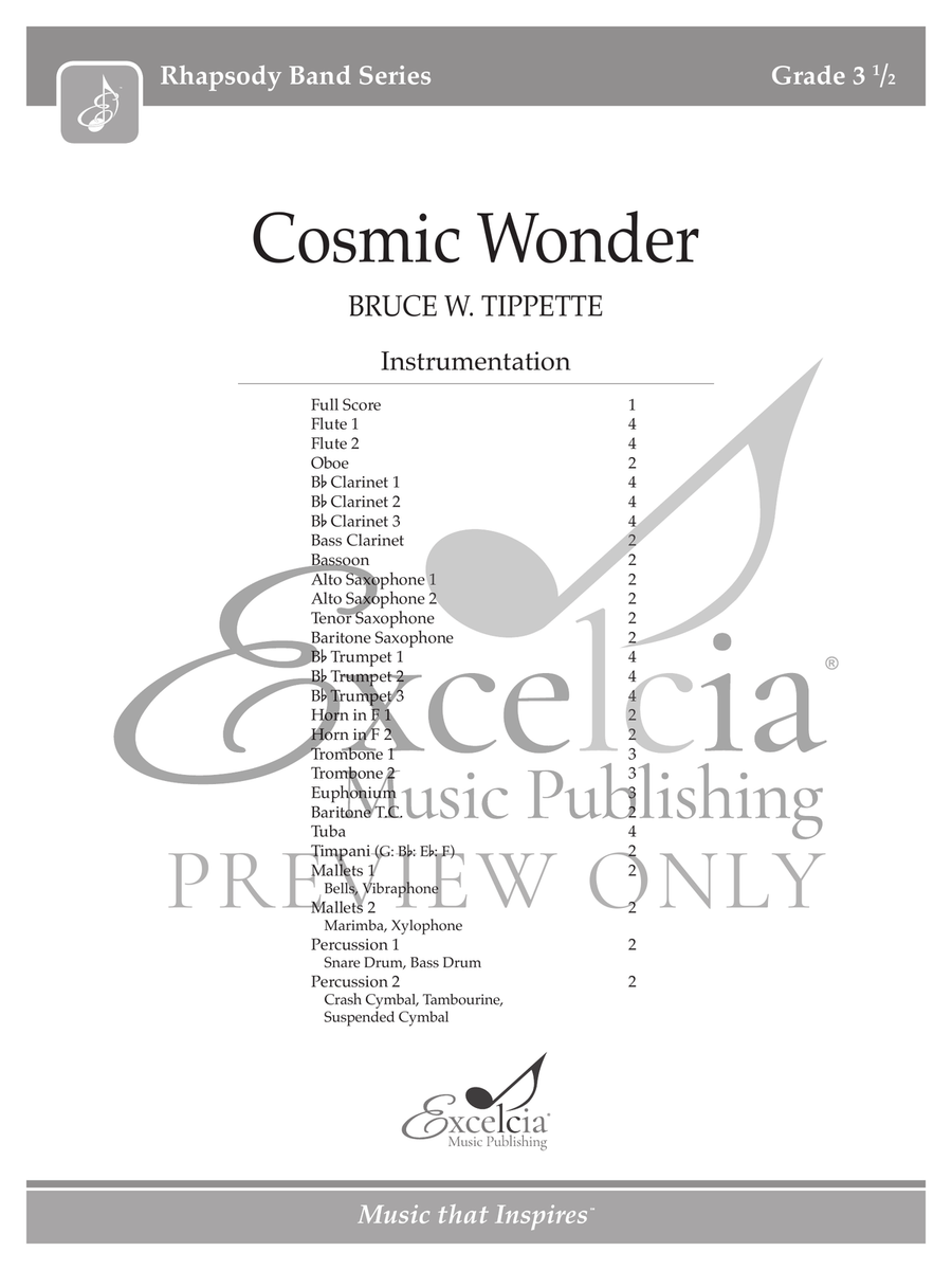 Cosmic Wonder (Score) Concert Band scores gallery preview page 2