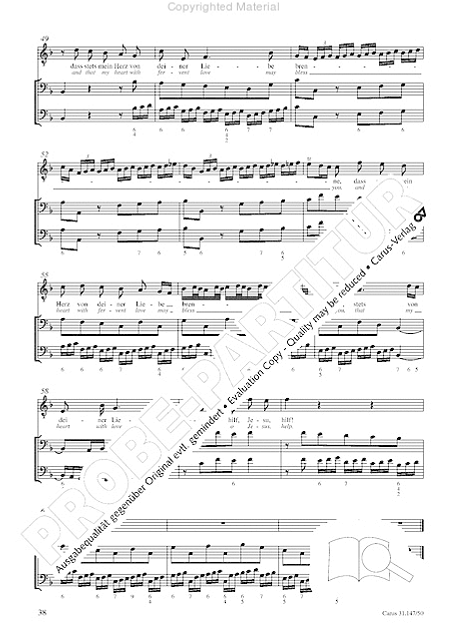 Heart and mouth and thought and action (Herz und Mund und Tat und Leben) (Herz und Mund und Tat und Leben) 4-Part scores gallery preview page 40