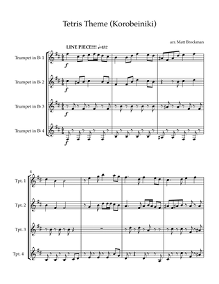 Book cover for Tetris Theme (for 4 trumpets)