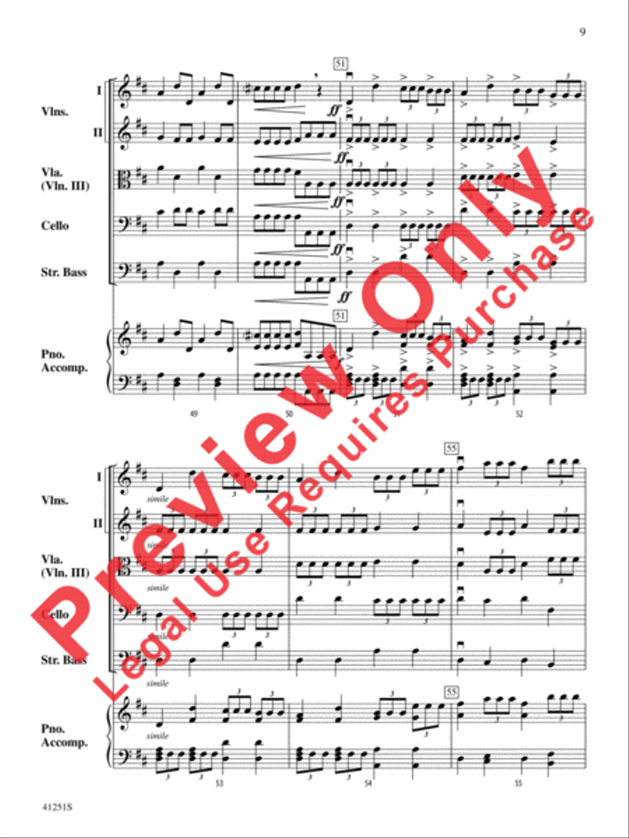 Coronation March (from The Prophet) String Orchestra scores gallery preview page 10
