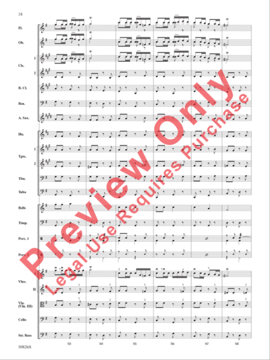 Overture from Carmen Full Orchestra scores gallery preview page 19