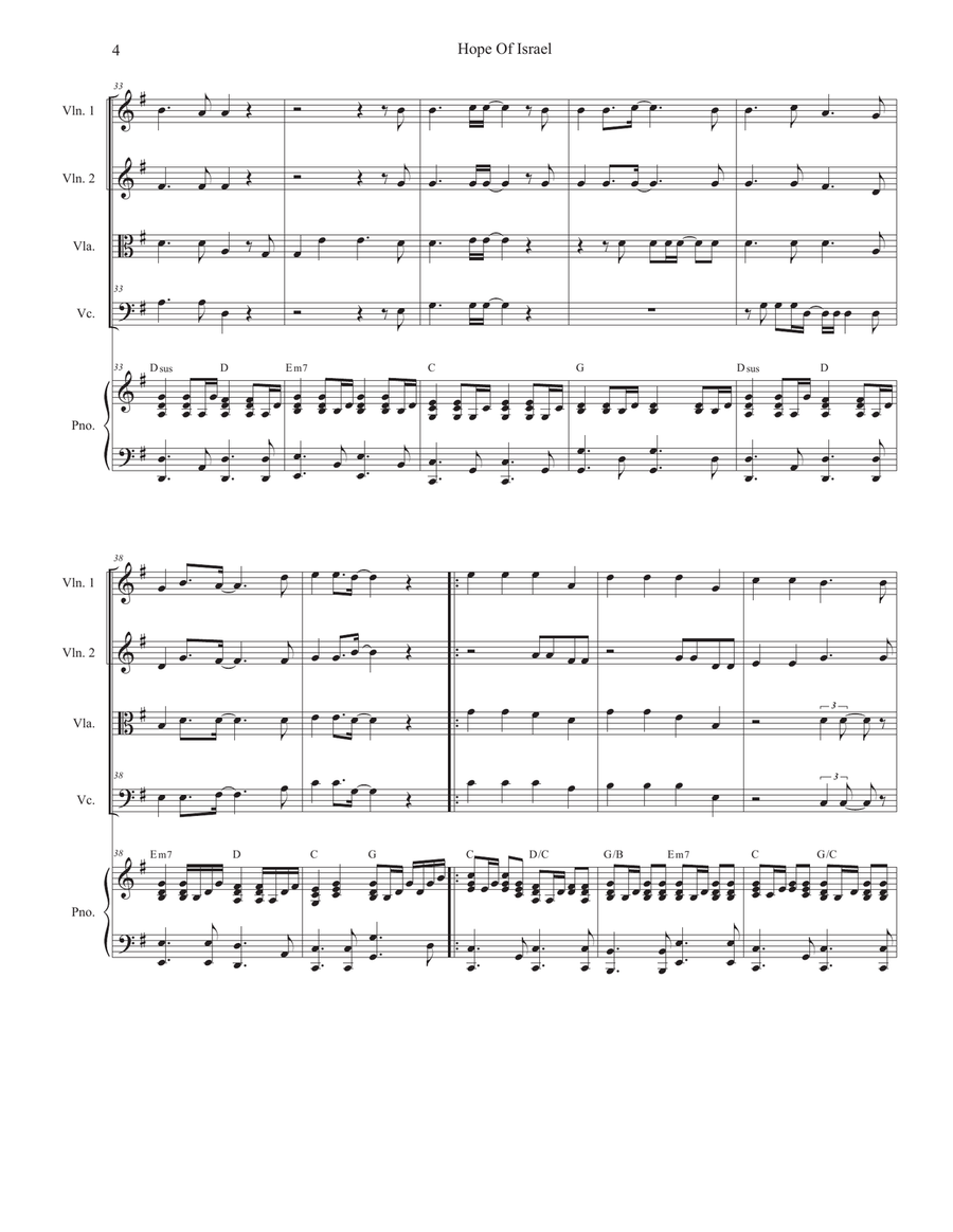 Hope Of Israel String Quartet scores gallery preview page 4