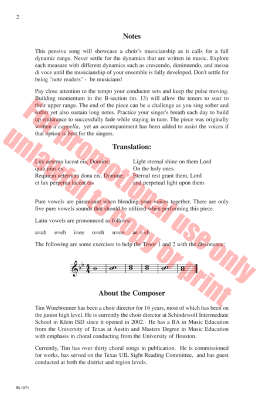 Lux Aeterna TTB scores gallery preview page 3