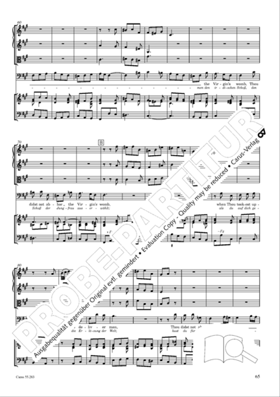 Te Deum for the Victory of Dettingen SSATB scores gallery preview page 82