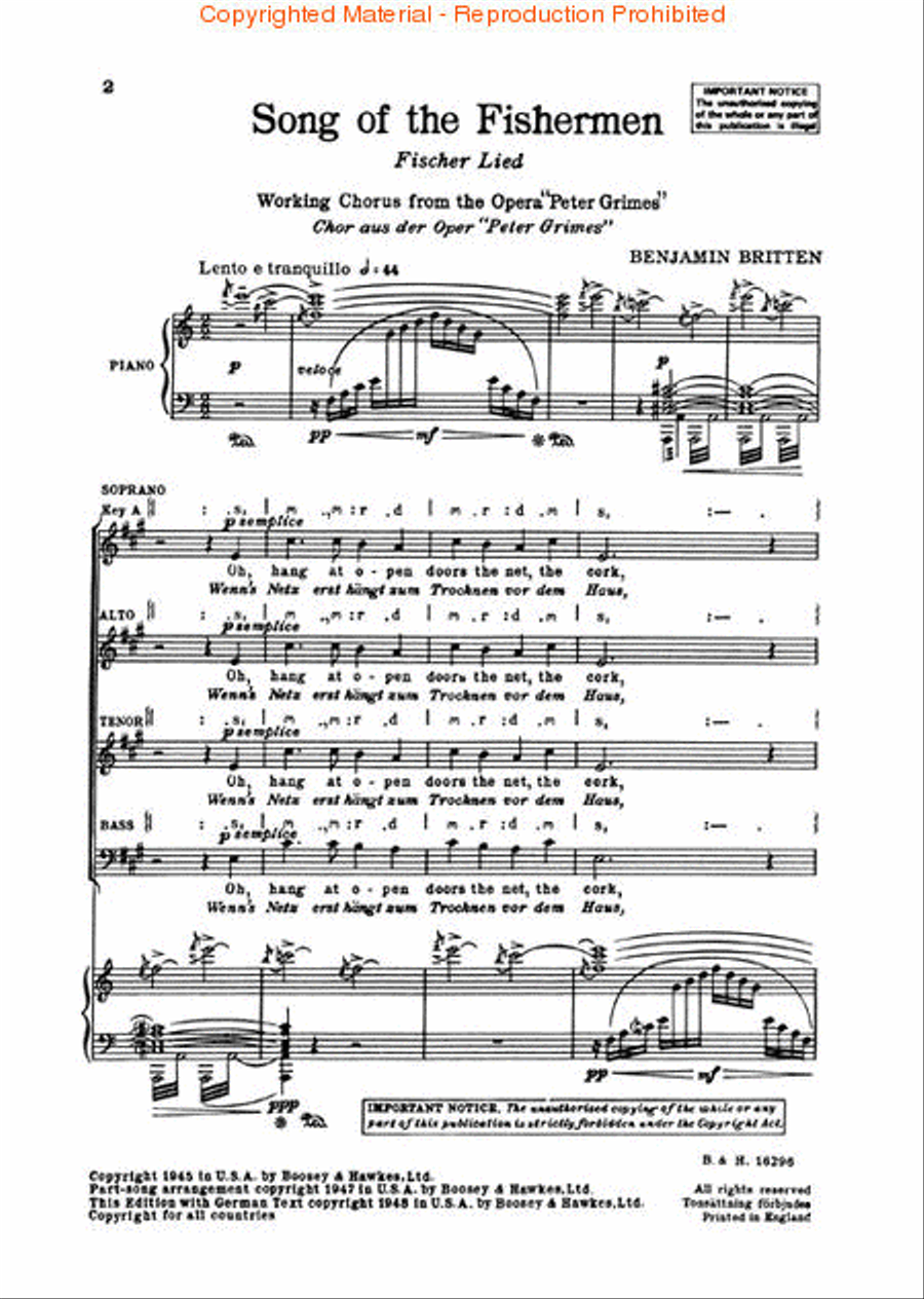 Song of the Fisherman 4-Part scores gallery preview page 2