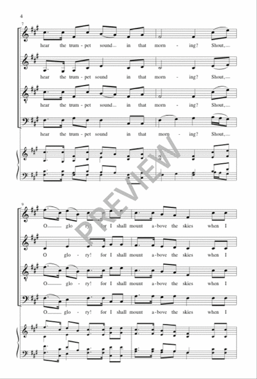 The Morning Trumpet Divisi scores gallery preview page 4