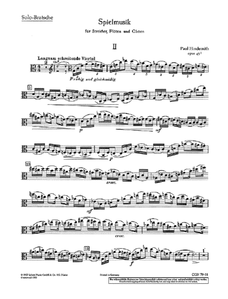 Spielmusik Op. 43, No. 1