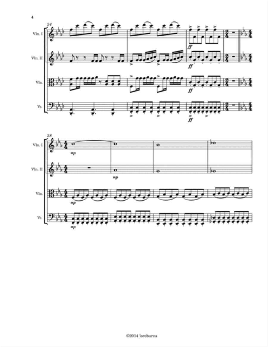 This Is Gallifrey: Our Childhood. Our Home String Quartet scores gallery preview page 4