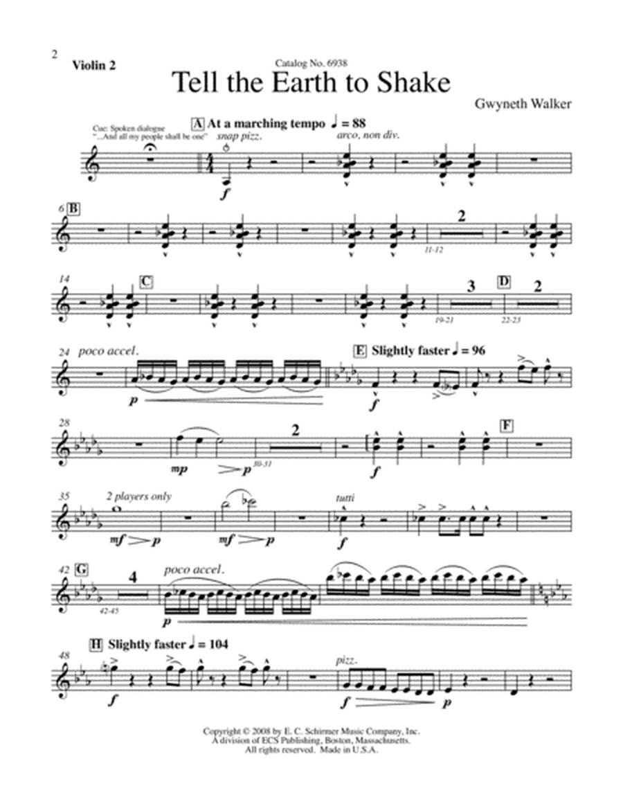 Tell the Earth to Shake (Downloadable Replacement Violin II Part