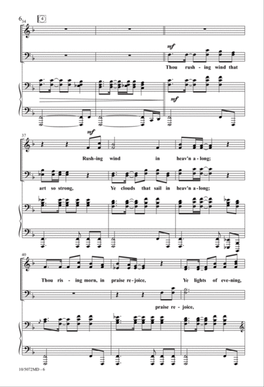 All Creatures Praise Him 4-Part scores gallery preview page 6