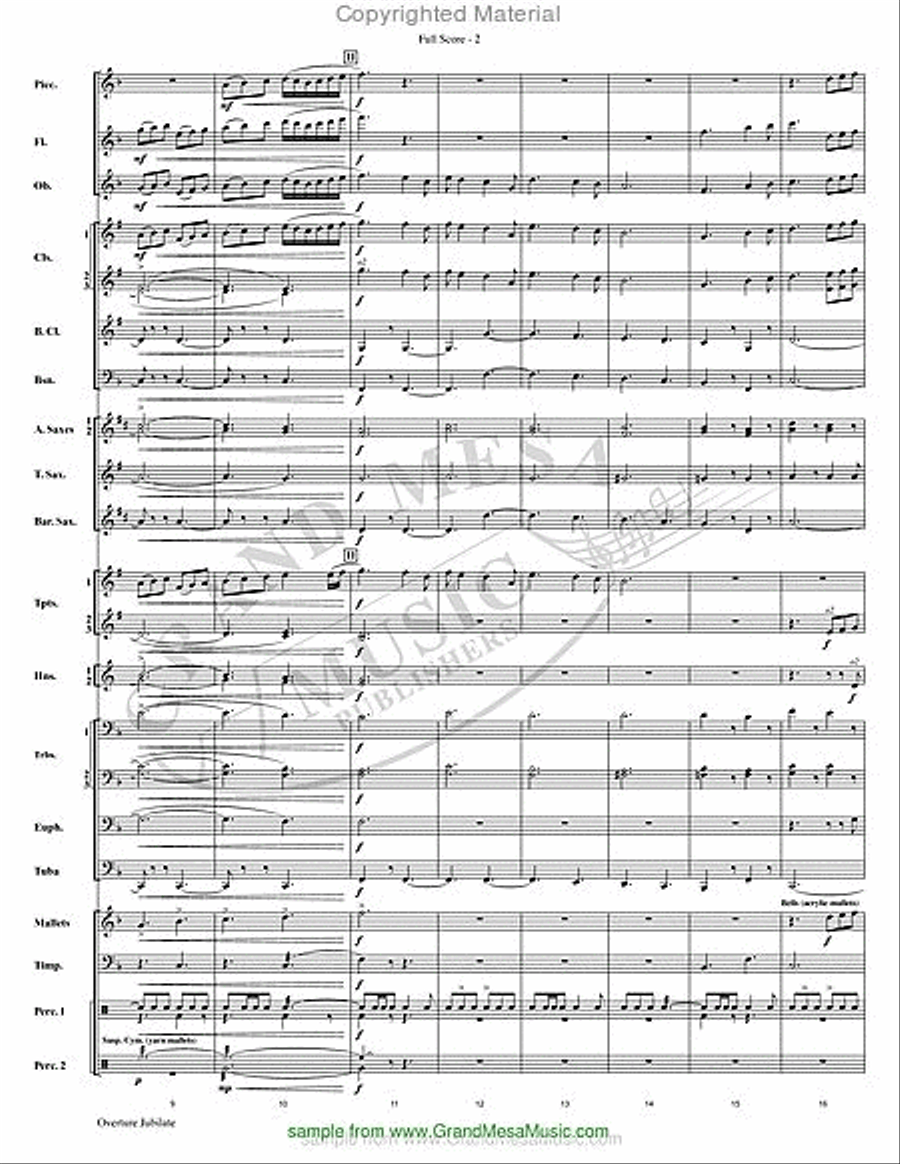 Overture Jubilate Concert Band scores gallery preview page 3
