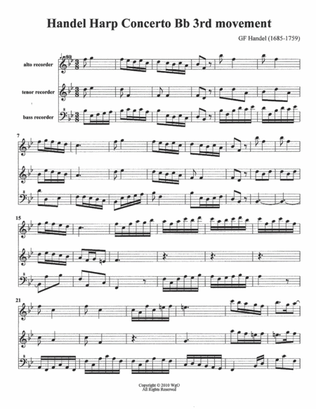 Handel Harp Concerto Bb 3rd movement
