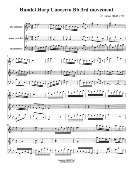 Handel Harp Concerto Bb 3rd movement image number null