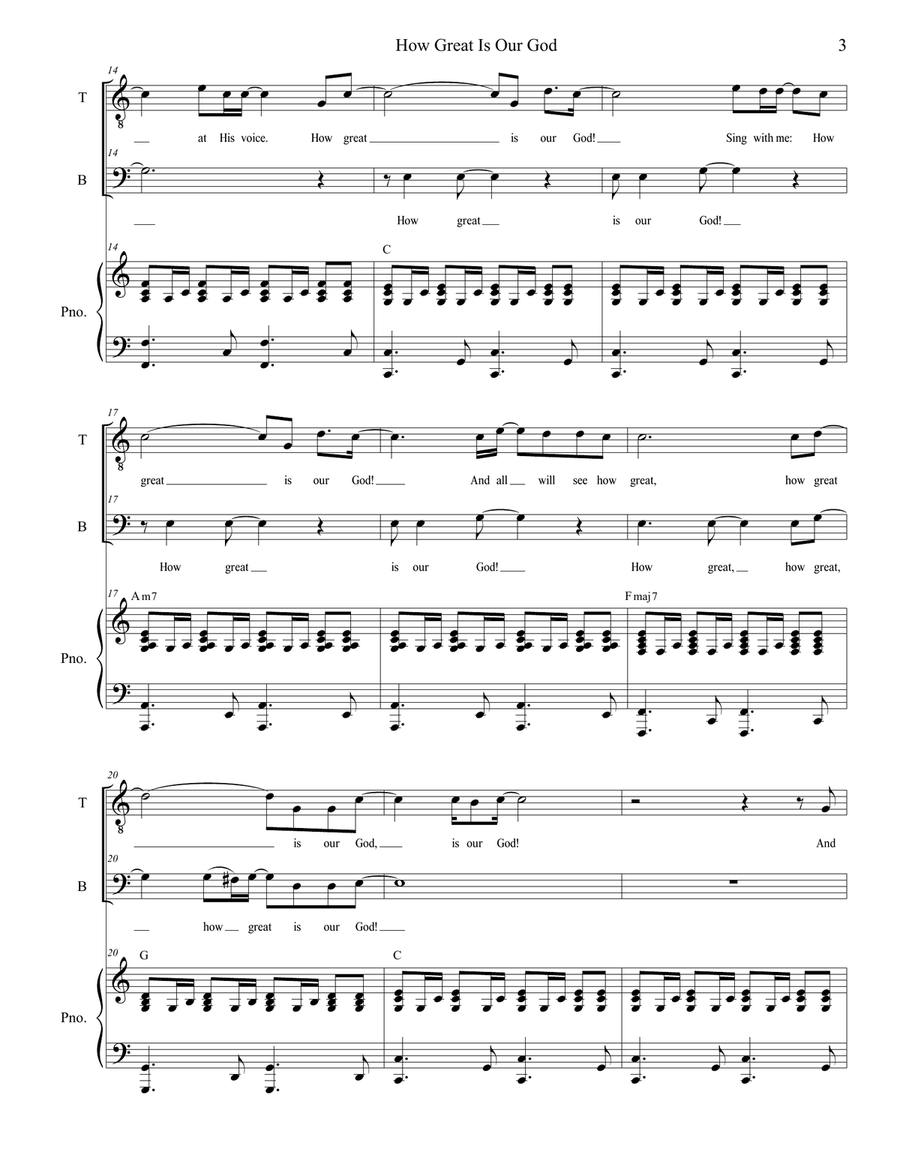 How Great Is Our God How Great Is Our God Vocal Duet scores gallery preview page 3