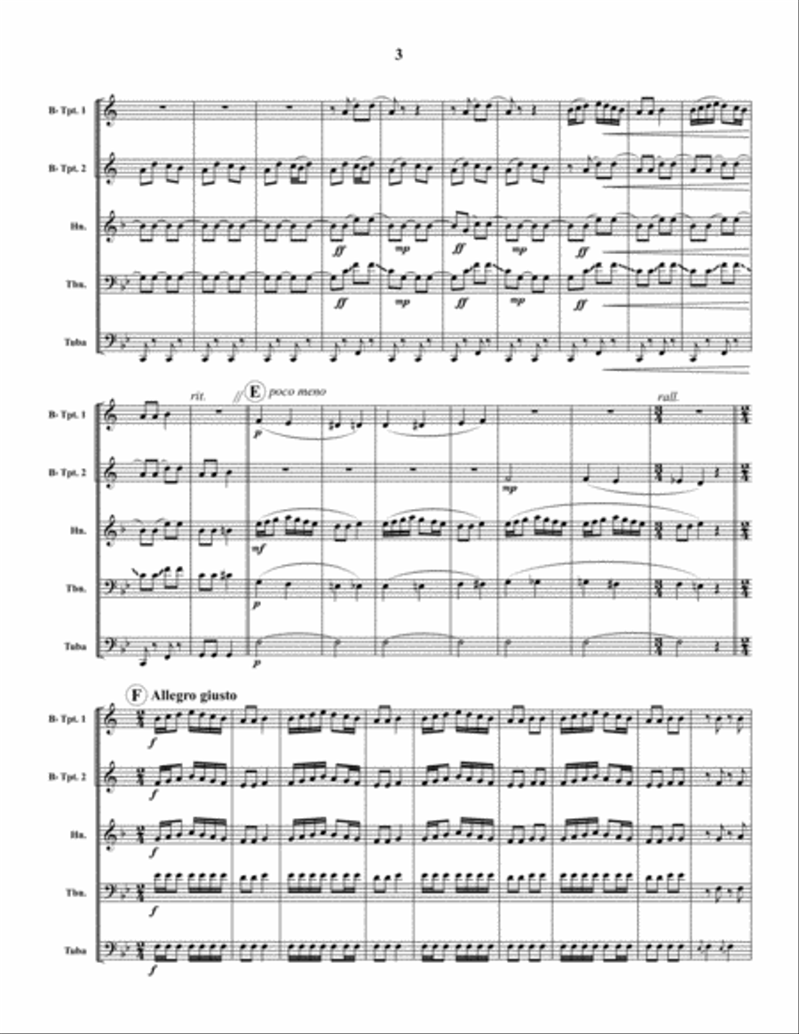 Scenes from Petrushka Scenes from Petrushka Brass Quintet scores gallery preview page 3
