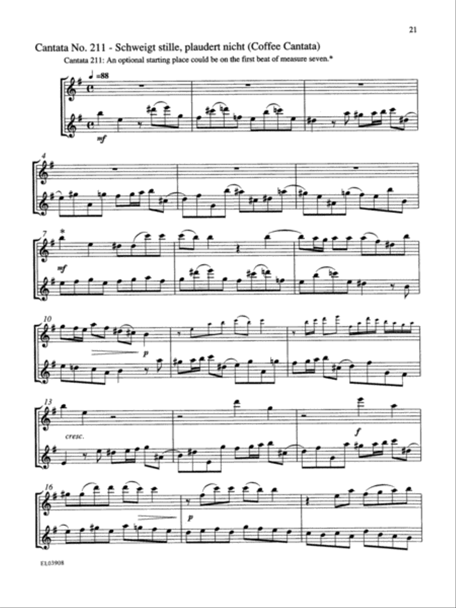 Bach Arias for Two Flutes, Volume 1 Flute Duet scores gallery preview page 4