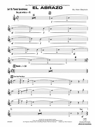 El Abrazo: B-flat Tenor Saxophone