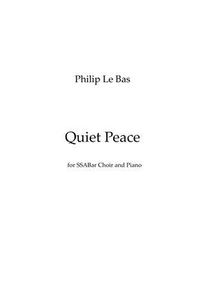 Book cover for Quiet Peace (SSABar choir and piano)