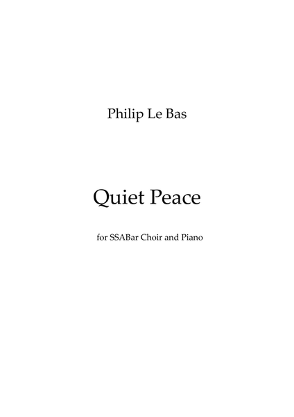 Quiet Peace (SSABar choir and piano) image number null