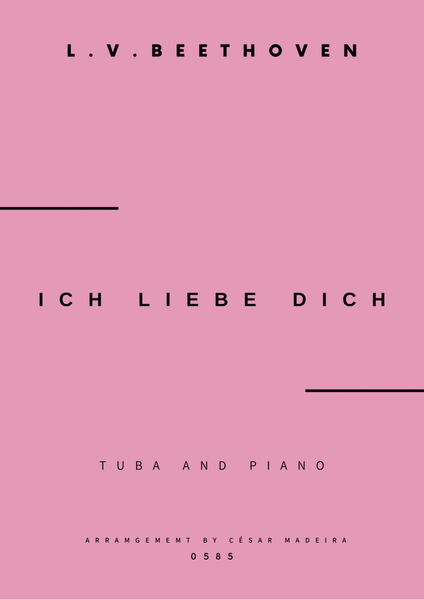 Ich Liebe Dich - Tuba and Piano (Full Score and Parts) image number null