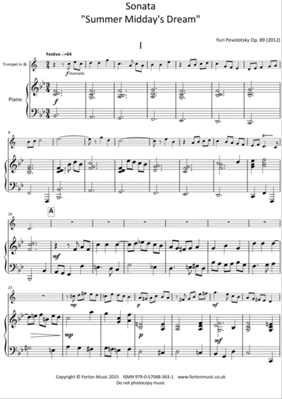 Trumpet Sonata Trumpet Sonata Trumpet scores gallery preview page 2