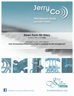 Book cover for Down From His Glory-'O Sole Mio' (Arrangements Level 2-4 for TENOR SAX + Written Acc)