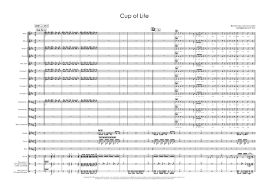 The Cup Of Life Jazz Ensemble scores gallery preview page 1