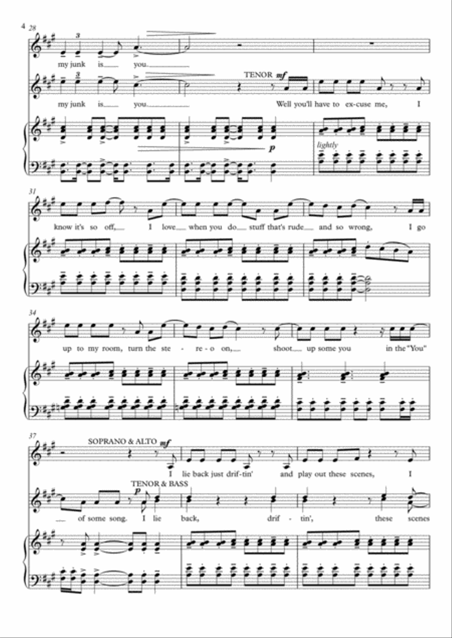 My Junk 4-Part scores gallery preview page 5