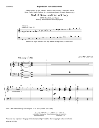 Book cover for God of Grace and God of Glory (Downloadable Handbell Parts)
