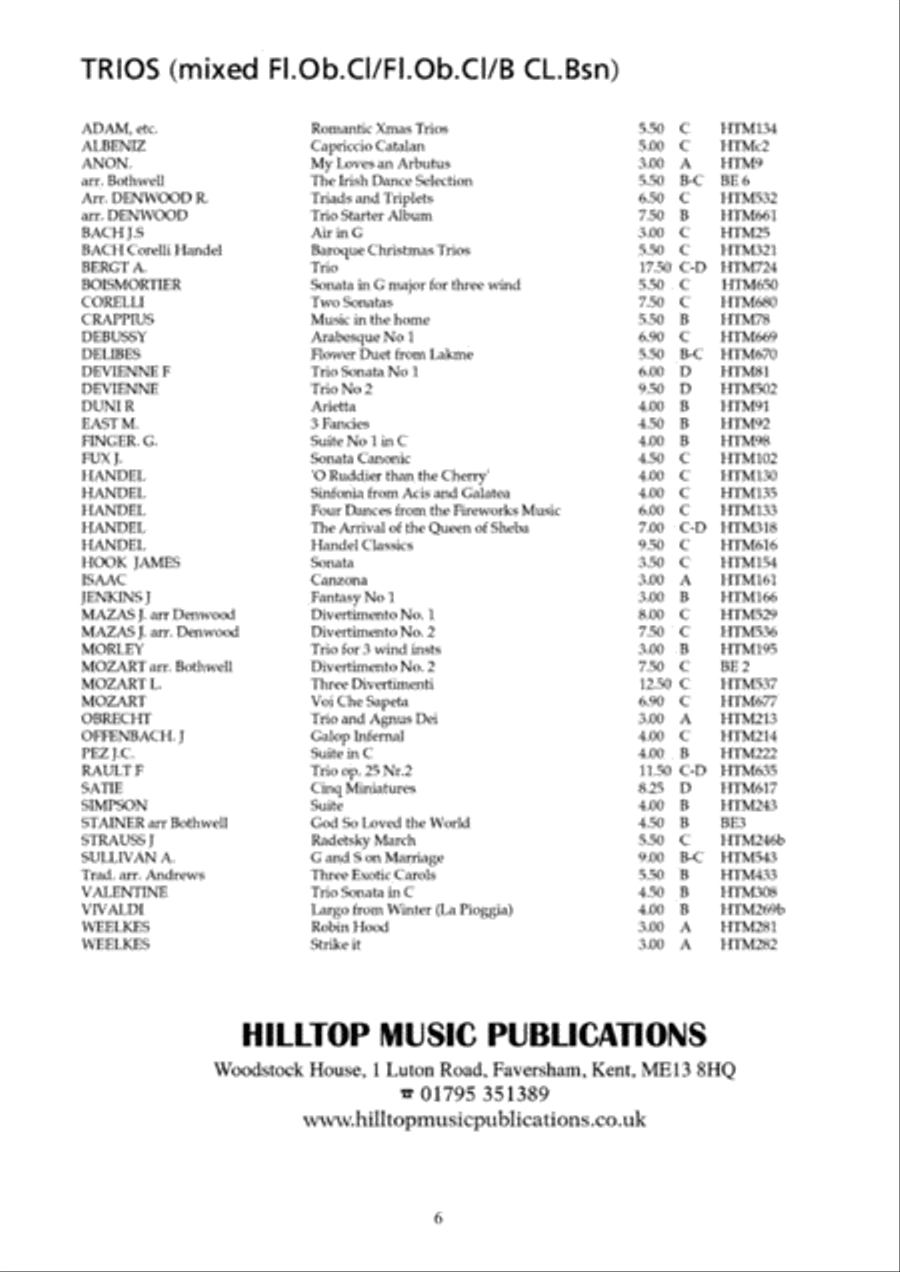 Capriccio Catalan arr. flute, oboe/clarinet and bassoon Woodwind Trio scores gallery preview page 6