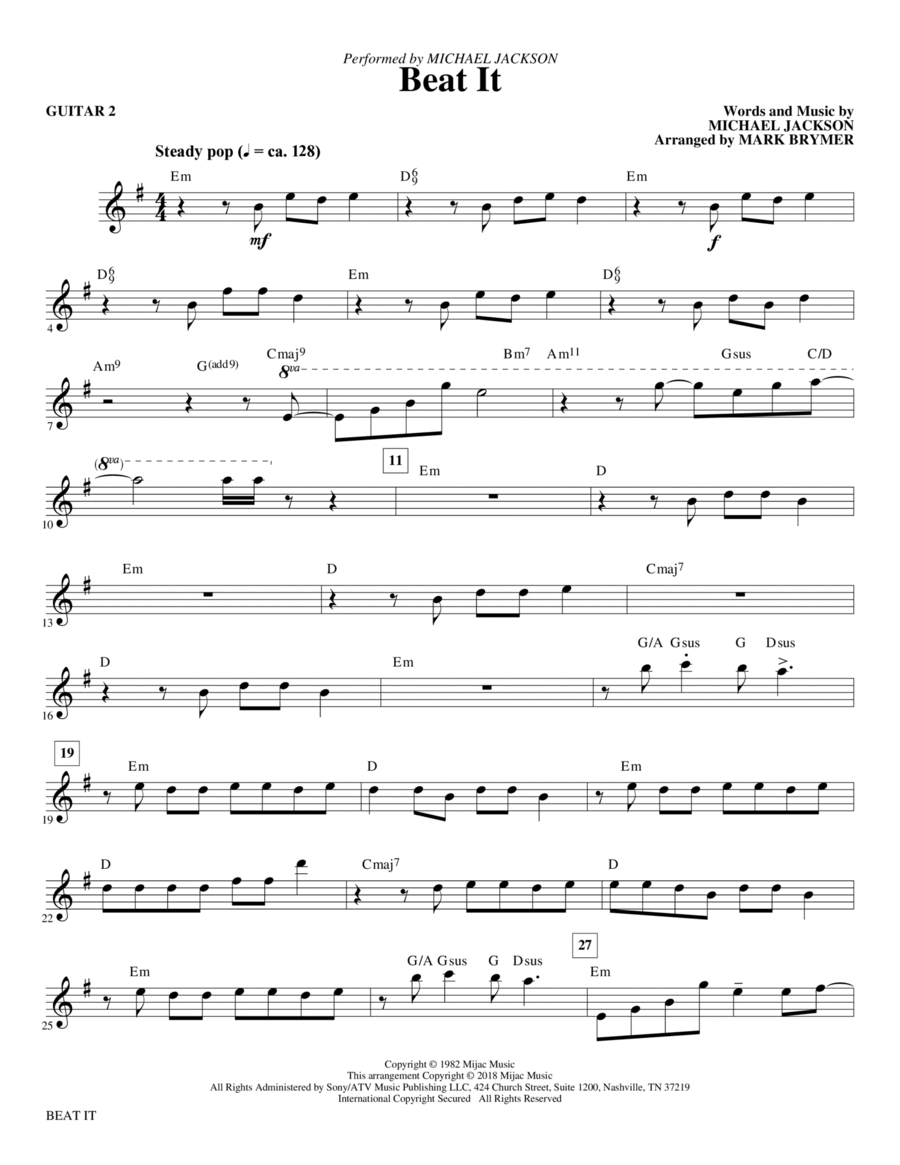 Beat It - Guitar 2 Beat It - Guitar 2 Choir scores gallery preview page 1