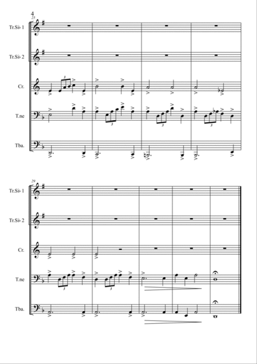 Slaves To Rome Brass Ensemble scores gallery preview page 5