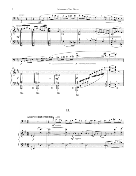 Two Pieces from Opus 11 for Euphonium and Piano