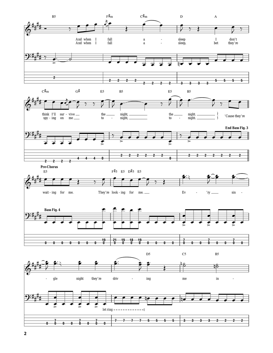 Dream Police Acoustic Guitar scores gallery preview page 2