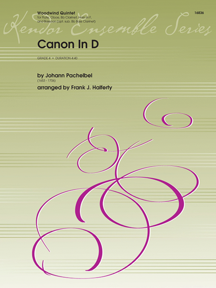 Canon In D Woodwind Quintet scores gallery preview page 1