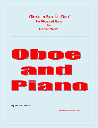 Book cover for Gloria In Excelsis Deo - Oboe and Piano - Advanced Intermediate